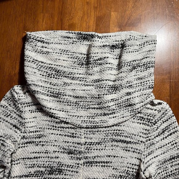 Loft Long Sleeve Cowl Neck Midi Dress Womens XS Textured Cozy Layering Tweed - Picture 3 of 12